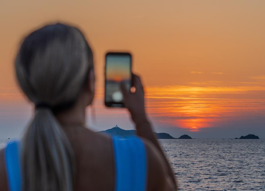 Photo de Le coucher de soleil aux îles Sanguinaires 
